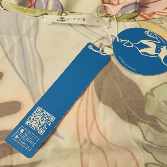 Cupshe Breanne Floral Smocked Back of Waist Mini Dress Size L - Picture 3 of 8